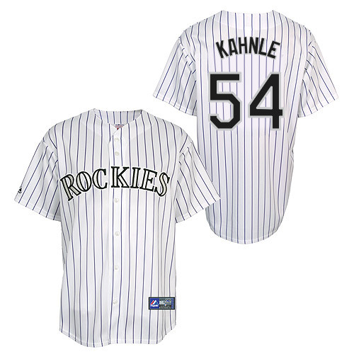 Tommy Kahnle #54 Youth Baseball Jersey-Colorado Rockies Authentic Home White Cool Base MLB Jersey